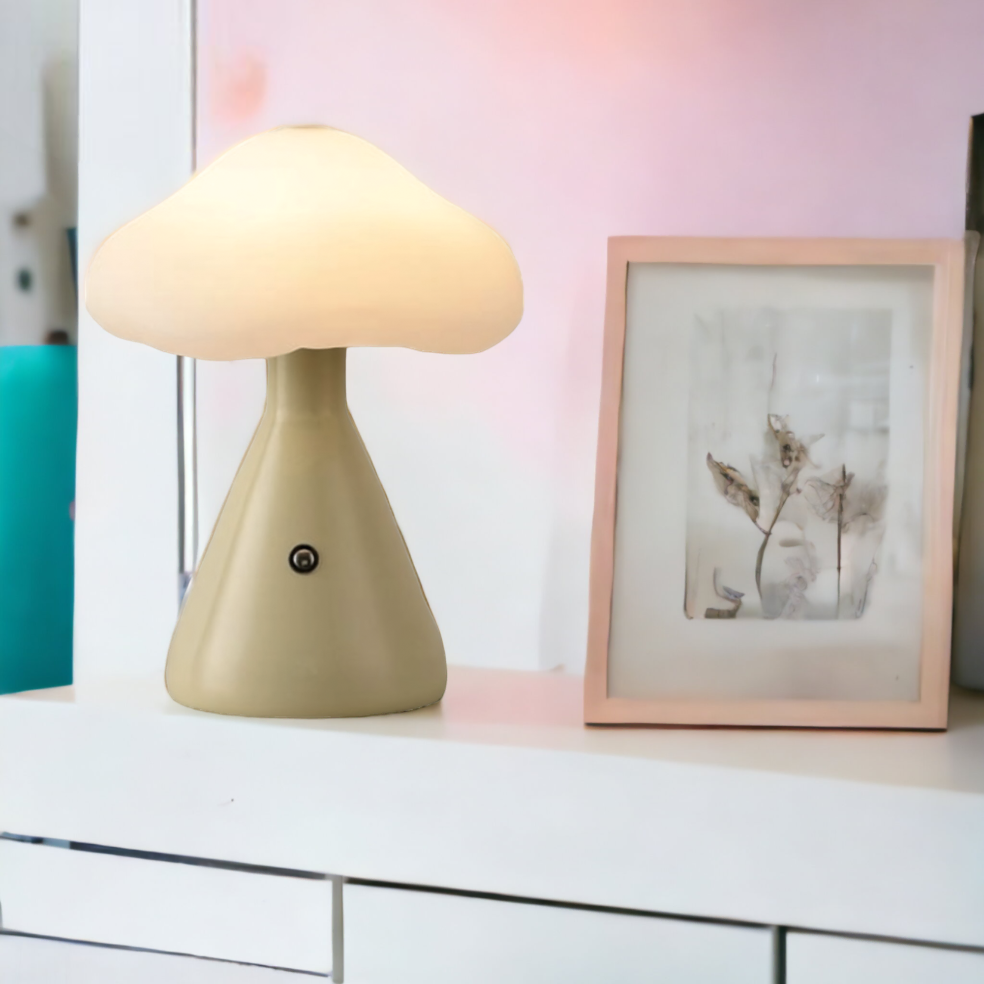 Lampe de chevet sans fil crème Champi-cloud
