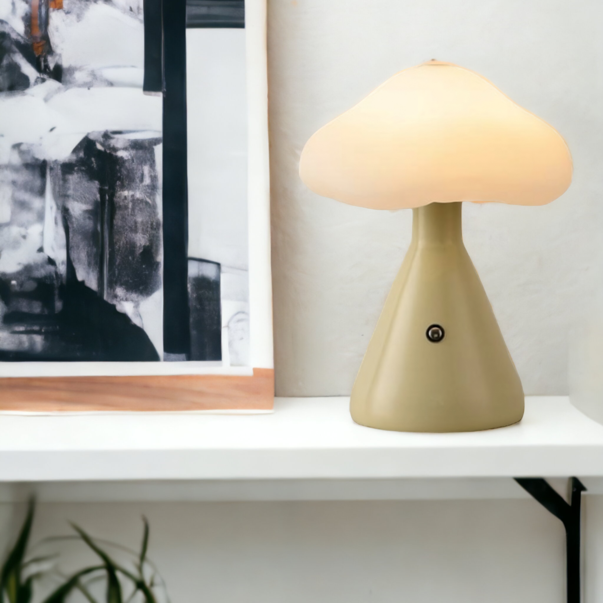 Lampe de chevet sans fil crème Champi-cloud