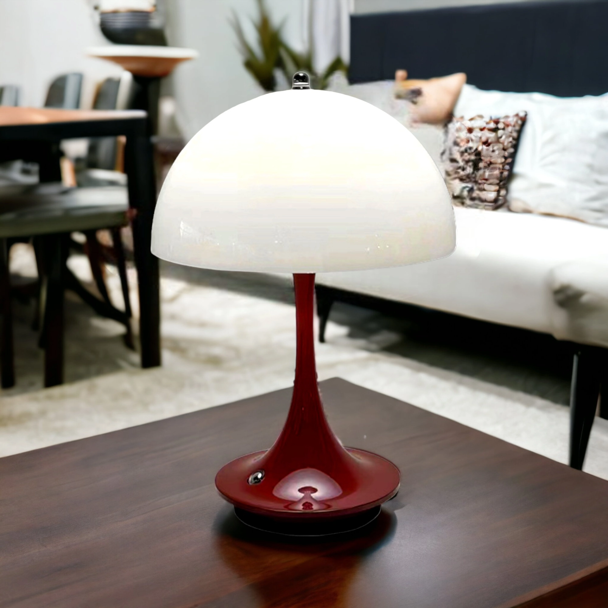 Lampe de table sans fil LED rouge Lina